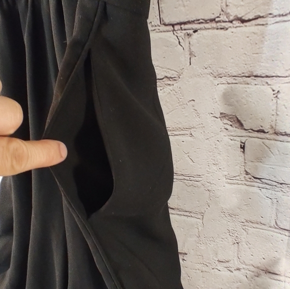 Frank & Oak Flowy Wide Leg Black V Neck Jumpsuit M - Picture 4 of 12